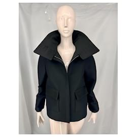 Céline-Hooded jacket Pre-Fall 2014 by Phoebe Philo-Black