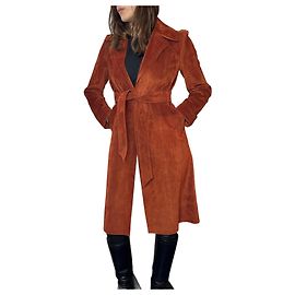Céline Suede trench by Phoebe Philo Resort 2014 Orange