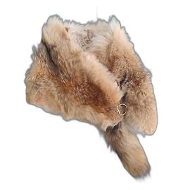 Estola de pelagem de coyote Salvatore Ferragamo Bege