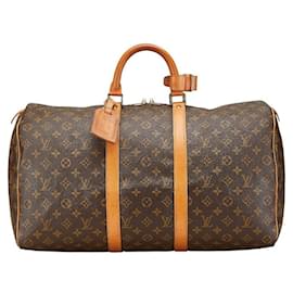 Louis Vuitton-Louis Vuitton Monogram Keepall 50 Boston Bag-Brown