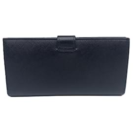 Prada-Prada Saffiano Multicolor Leather Wallet-Black