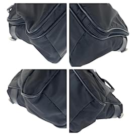 Prada-Prada Nylon Leather Briefcase-Black
