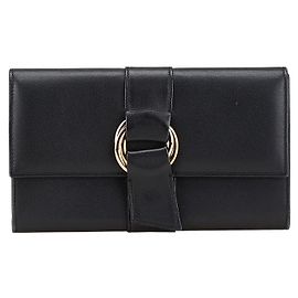 Cartier Trinity Leather Long Wallet Black