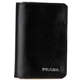 Prada-Prada Saffiano Leather Card Case-Black
