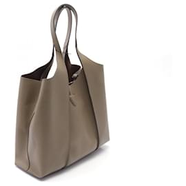 Tod's-Tod's Leather T Timeless Medium Shoulder Bag Brown-Brown