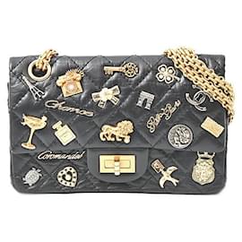 Chanel-Chanel Calfskin 2.55 2way Chain Shoulder Bag-Black