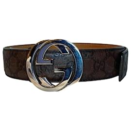 Gucci-Gucci G entrelaçado-Marrom