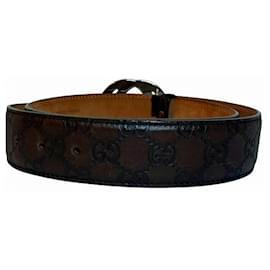 Gucci-Gucci G entrelaçado-Marrom