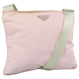 PRADA Shoulder Bag Nylon Pink Silver Auth ki5274 Silvery Pink