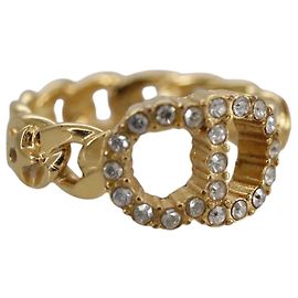 Anello Christian Dior metallo oro Auth yk16507 D'oro