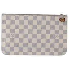 Louis Vuitton-LOUIS VUITTON Pouch Neverfull MM Damier Azur Auth LV 107579-Outro