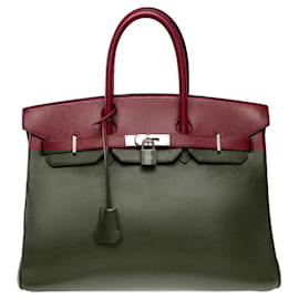 Hermès-HERMES Birkin 35 Bag in Red Leather - 102374-Red