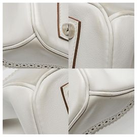 Hermès HERMES Birkin 35 Bag in White Leather - 102371 White