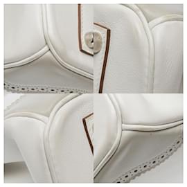 Hermès-HERMES Birkin 35 Bag in White Leather - 102371-White