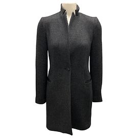 All Saints AllSaints Charcoal Grey / Black Wool Tula Coat Grey