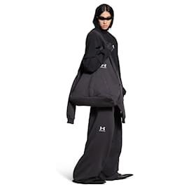 Balenciaga-UNDER ARMOUR BLACK/WHITE HOODIE BAG-Black