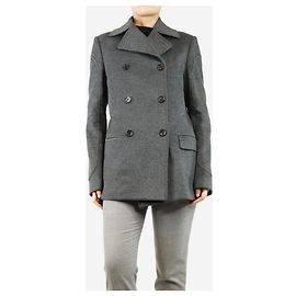 Joseph Grey relaxed wool peacoat - size UK 8 Grey