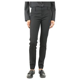 Saint Laurent Black side-stripe tailored trousers - size UK 8 Black