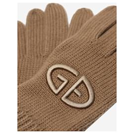 Goldbergh-Goldbergh Brown knit gloves - size-Brown