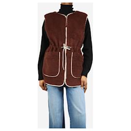 Autre Marque-Brown sherpa gilet - size XS-Brown