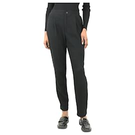 Autre Marque-Black corduroy pleated trousers - size XS-Black