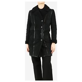 Joseph Black Schaffellmantel - Größe UK 10 Schwarz
