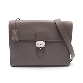Hermès-Hermes Sac A Depeche 29 Bag-Brown,Grey