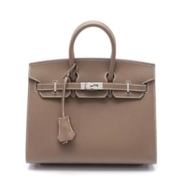 Hermès-Hermes Birkin 25 Handbag in Brown Epsom Leather-Brown