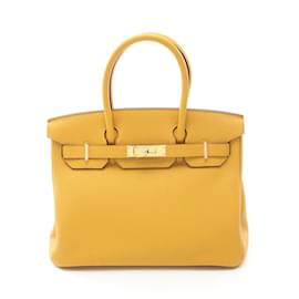 Hermès-Hermes Birkin 30 Handbag in Yellow-Yellow