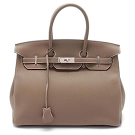 Hermès-Hermes Birkin 35 Handbag-Brown,Taupe
