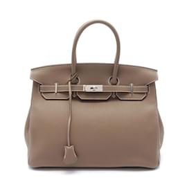 Hermès-Hermes Birkin 35 Handbag-Brown,Taupe