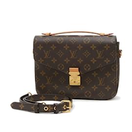 Louis Vuitton-Louis Vuitton Monogram Pochette Metis MM Shoulder Bag-Brown,Monogram