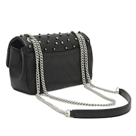 Chanel-Chanel Chevron V-Stitch Studs Lambskin Shoulder Bag-Black