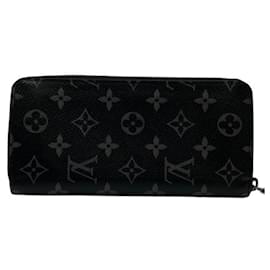 Louis Vuitton-Louis Vuitton M62295 Zippy Wallet Vertical Monogram Eclipse-Black