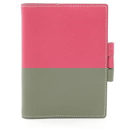 Hermès-Hermes Agenda PM Diary Cover in Pink Epsom Leather-Pink