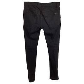 Jeans slim-fit Saint Laurent en denim de algodón negro Negro