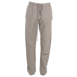 Calças de moletom em algodão bege com patch logo Fear of God Essentials Bege