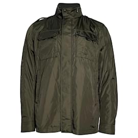 Moncler-Moncler Jonathan Field Cargo Jacket in Green Nylon-Green,Olive green
