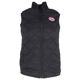 Canada Goose Logo Patch Down Vest Jacket in Black Polyamide  Black