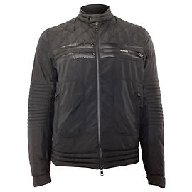Giacca da motociclista Moncler Atiu in poliamide nera Nero