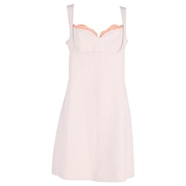 Stella Mc Cartney- Stella Mccartney Lace-Trimmed Mini Dress in Pink Viscose-Pink