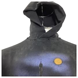 Balenciaga-Balenciaga Paris Moon No Pocket Hoodie Oversized in Black Cotton-Black