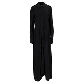 Abito camicia in jersey Totême in viscosa nera Nero