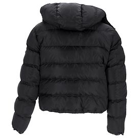 Jaqueta acolchoada com capuz em down Prada Sport em nylon preto Preto