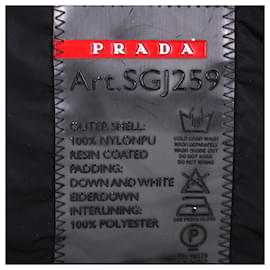 Prada-Prada Sport Quilted Hooded Down Jacket in Black Nylon-Black