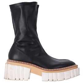 Stella Mc Cartney Botas de calcetín chunky con cremallera Stella McCartney en cuero negro Negro