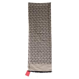 Valentino Garavani- Valentino Garavani Toile Iconographe Scarf in Beige Wool-Beige