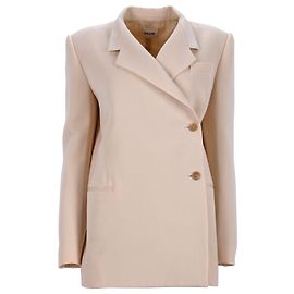 Asymmetrisches Blazer Khaite Otero aus beiger Schurwolle Beige