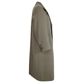 Ami- Ami Single-Breasted Coat in Grey Wool-Grey
