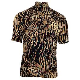 Camicia in seta multicolore con stampa tigre di Saint Laurent Multicolore